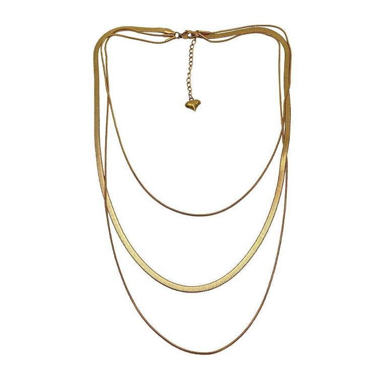 Women's Multi-Layer Titanium Steel Necklace: Versatile, Fashionable Clavicle Pendant for a Chic European & American Look