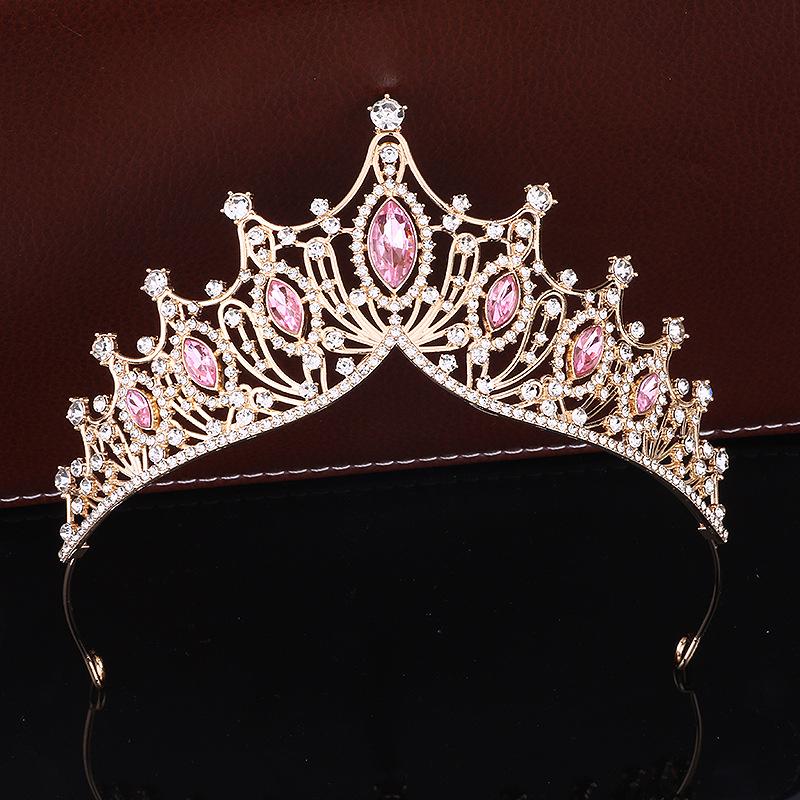 Tiara Couronne de Luxe de Mariée avec Diamant Princesse Anniversaire Performance Couronne Bandeau Accessoires Cheveux Accessoires Robe