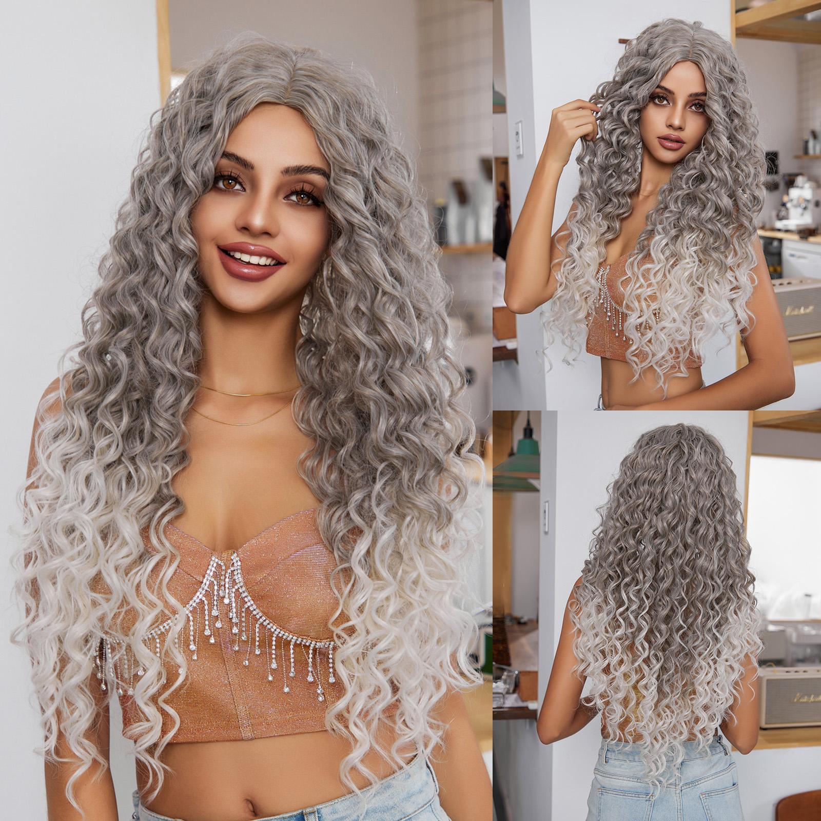 

ALAN EATON Синтетический парик Барби Длинные волнистые вьющиеся омбре Парики от темно-розового до светло-розового цвета для женщин и девочек Термостойкие