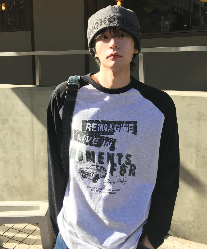 MINDBRIDGE Raglan Oversized Long Sleeve T-Shirt - 2 Colors