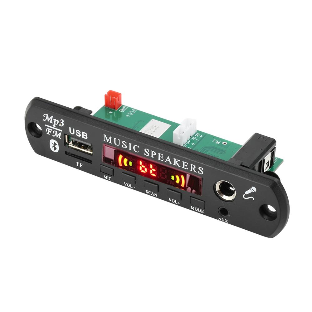 12V Bluetooth 5.3 MP3/WAV/FLAC/APE Decoder Board 30W+30W Car Audio USB TF FM Radio Module MP3 Bluetooth Music Player