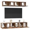 Wall Mounted TV Cabinet Set 5 pcs Reclaimed Wood Effect Particleboard