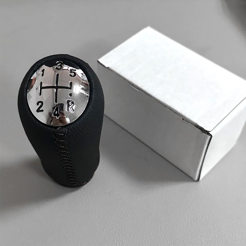 5 Speed Gear Shift Knob Stick Head PU Leather Car Gear Shift Lever Handle for RENAULT CLIO MK3 3 III MEGANE MK2 SCENIC MK2
