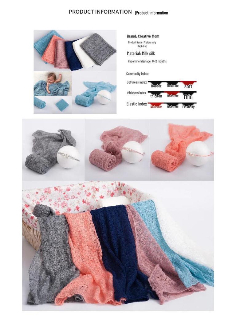 Panno Swaddle e Coperta Avvolgente per Fotografia di Neonati