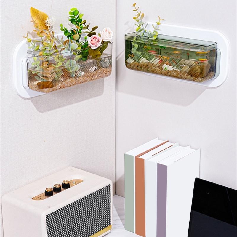Wall Hanging Aquariums Tanks Office Wall Fish Tanks Wall Mounted Fish Bowl for Modern Home Decoration