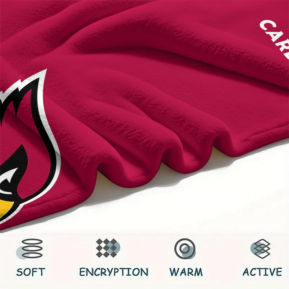 Arizona Cardinals Print Flannel Blanket, High quality Comfortable for All Seasons, Home Decor, Warmth and Comfort, Perfect for Christmas Gifts
