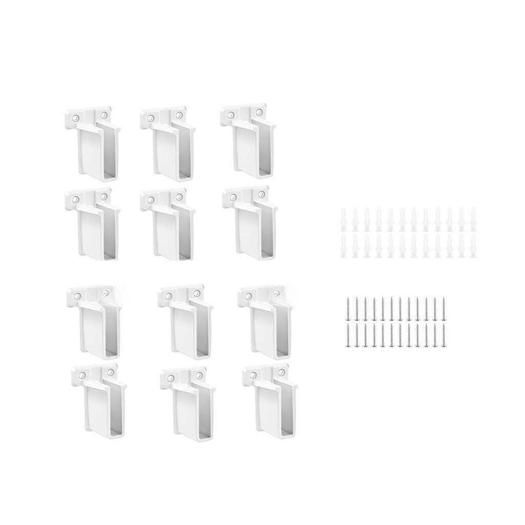 8/12Pcs Wardrobe Closet Rod Bracket Wire Rack End Bracket Wire Shelf Corner Support Bracket Easy to Installation