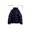 Oversized Puffer Jacket With Hood Down Fill Winter Coat Men Women - Warm Thick Short Parka In Black Navy