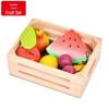 Wooden Fruit & Vegetable Kitchen Playset for Kids - Early Education Toy Set