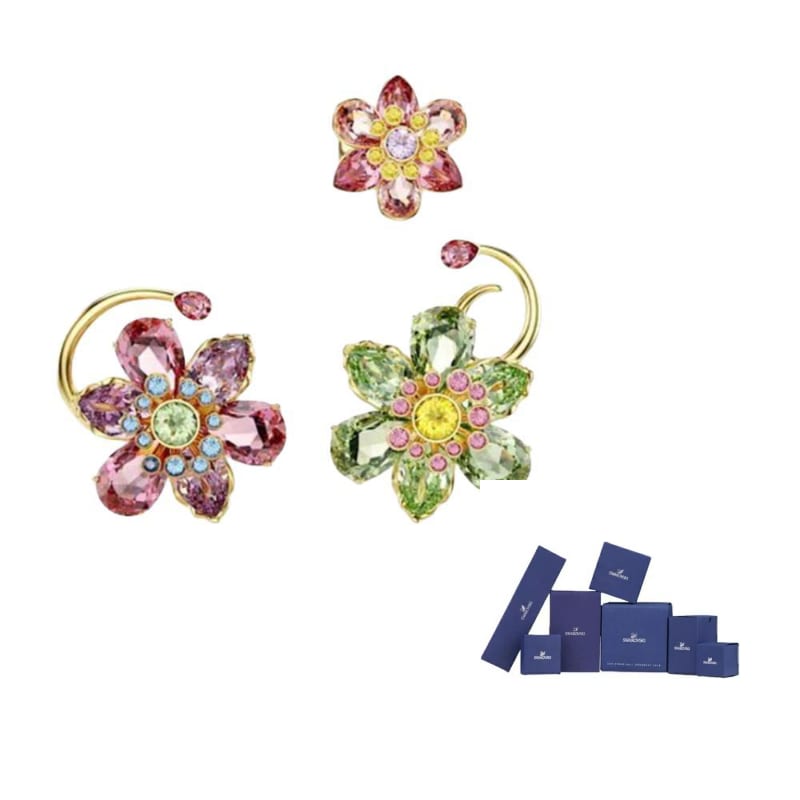 Swarovski Gold Plated Clip On Earrings