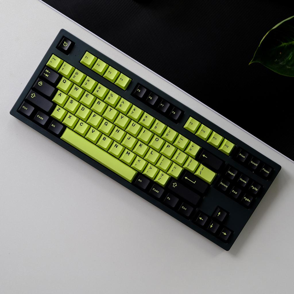 Cherry Profile 253 Keys Toxic Keycap Set Double Shot ABS Keycaps for Gateron MX Switches Mechanical Gamer Keyboard