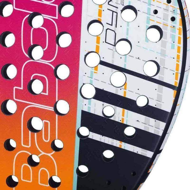 Babolat Dyna Energy 2023 Padel Racket Lightweight 330g White/Orange/Pink