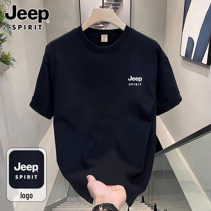 JEEP SPIRIT Men s Premium Heavyweight Cotton T-shirt L