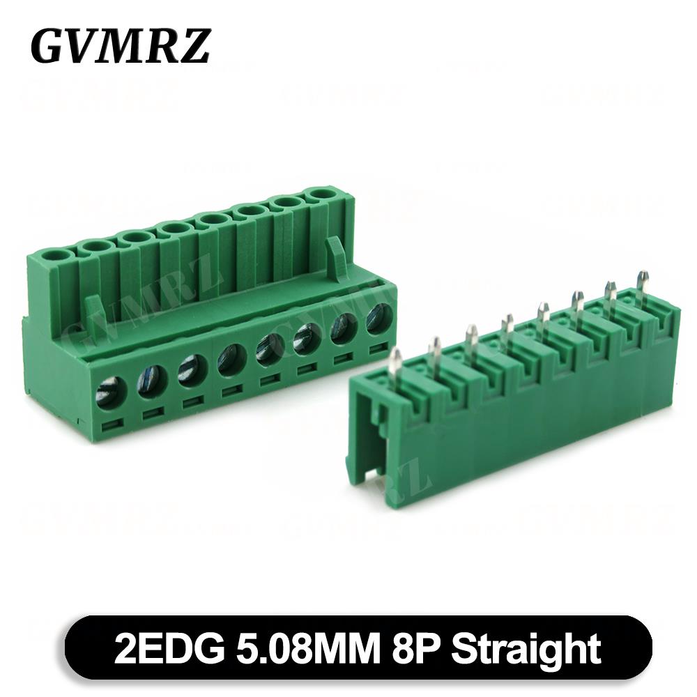 5Set 2EDGK 5.08mm Terminal Block Male Female 5.08 Plug-in Opening PCB Connector 2EDG PCB 2P 3P 4P 5P 6P 7P 8P 9P 10P 12P