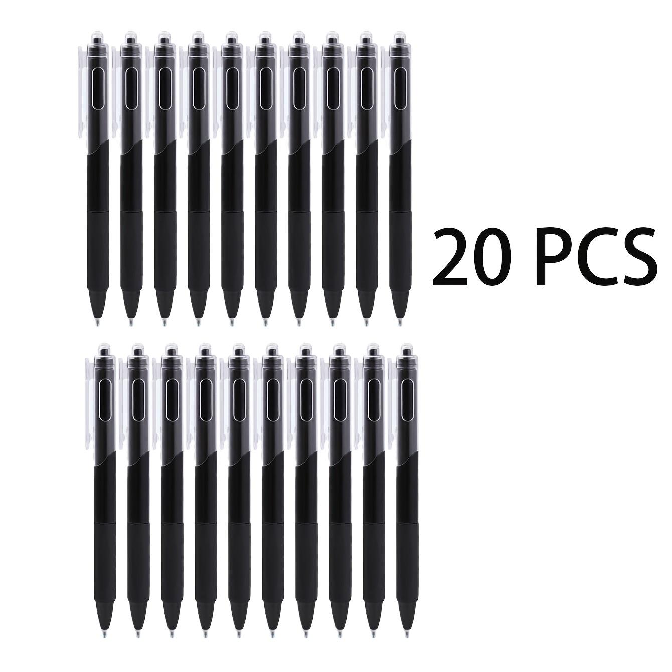

20pcs of Quick-Drying Retractable Gel Pens Available in Black And White, Suitable for Office Use And Student Stationery чёрный