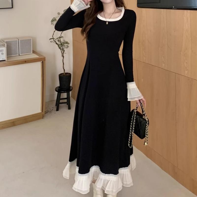 Spring and Autumn New Women's Fashion Slim Slim Fit Dress