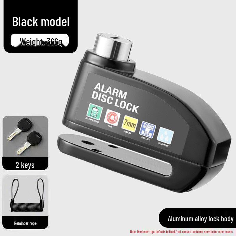 Blocca Disco Freno Antifurto Universale per Auto, Moto e Biciclette con Sistema di Allarme