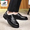 Herren Business Casual Lederschuhe Krokodilmuster Echtes Leder Erste Schicht Rindsleder Modisch und Vielseitig Authentisch