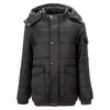 Boys Quilted Faux Fur Hood Jacket