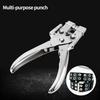 Eyelet Setting Tool for Belt Holes with Punch Pliers and 100 Pcs Hollow Grommets