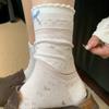 Ins Love Bow White Socks Women'S Summer Hollow Thin Transparent Tube Socks Ballet Style Boneless Pile Socks