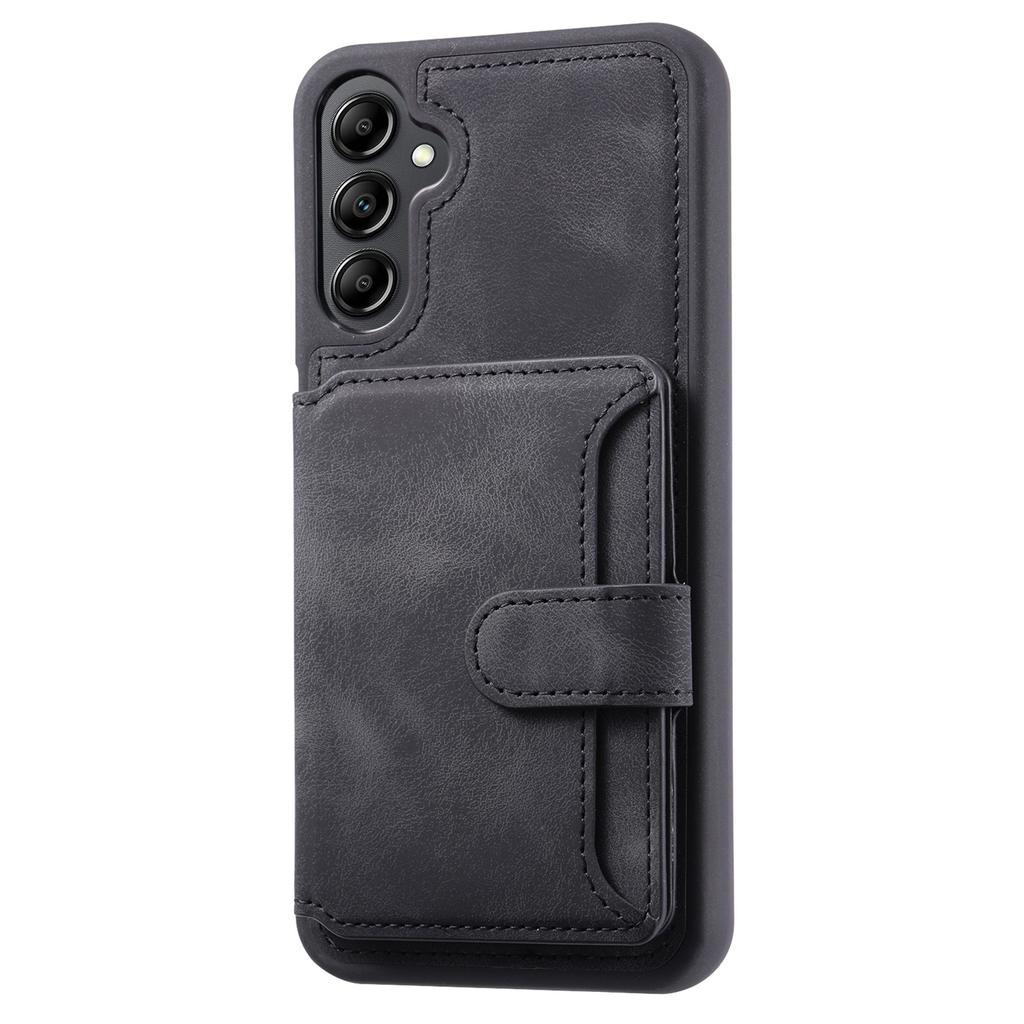 For Samsung Galaxy A34 5G Kickstand Phone Cover RFID Blocking Wallet PU Leather Coated TPU Case