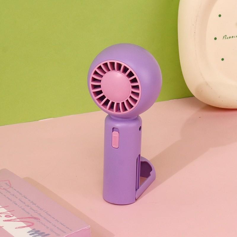 

Mini Foldable Portable Usb Handheld Fan Cute Cartoon Style Deep Blue фіолетовий