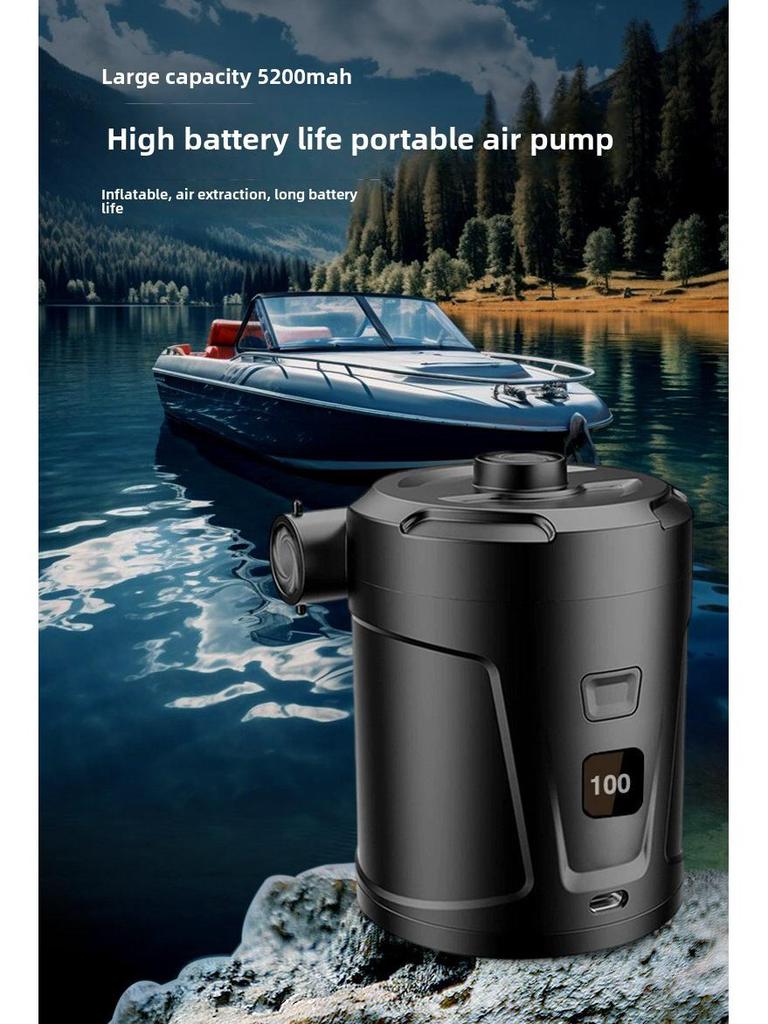 Portable Wireless Mini Air Pump for Outdoor Inflatable Swim Rings and Cushions