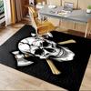 1PC Skull Axes Non-Slip Floor Carpet Compatible for Office&Living Room&Bedroom&Dining room - Flat-Weave Machine-W256