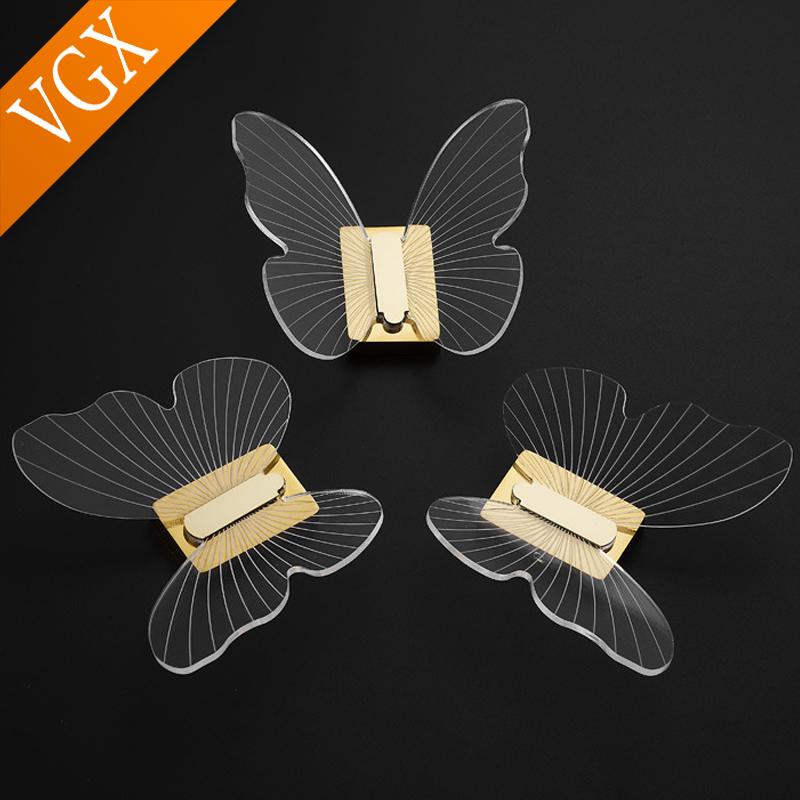 VGX Robe Hooks Wall Hook Tower Hook Bag Coat Clothes Hanger for Bathroom Kitchen Hardware Accessories Punch-Free Gold