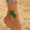 Adjustable Flower Foot Jewelry Versatile Styling for Daily Wear Alloy Chain Secure Closure Beach Vacation Accessory