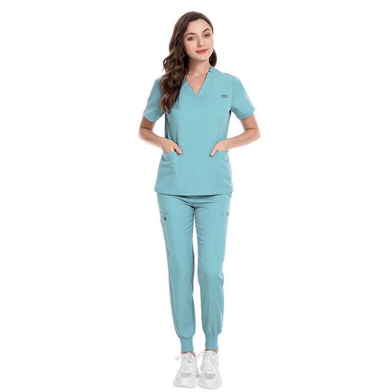 

Baximi Elastic V-Neck Medical Scrub Set Larger Sizes - Contact CS