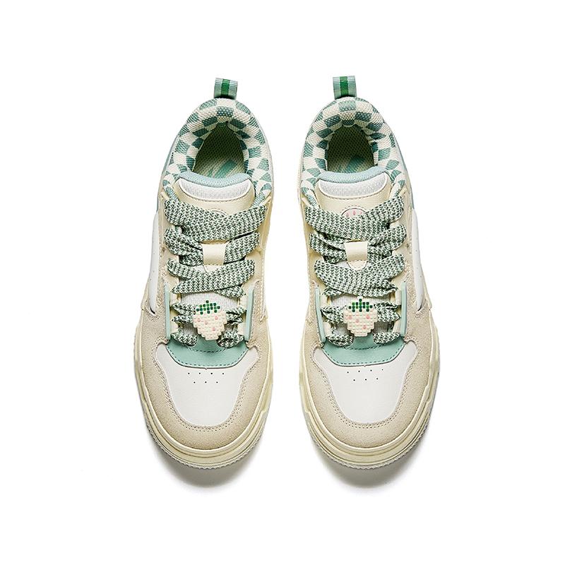 Anta Fashionable Comfortable Non-Slip Height Increasing Low-Top Sneakers Women sneakers Off-White 922348001-10