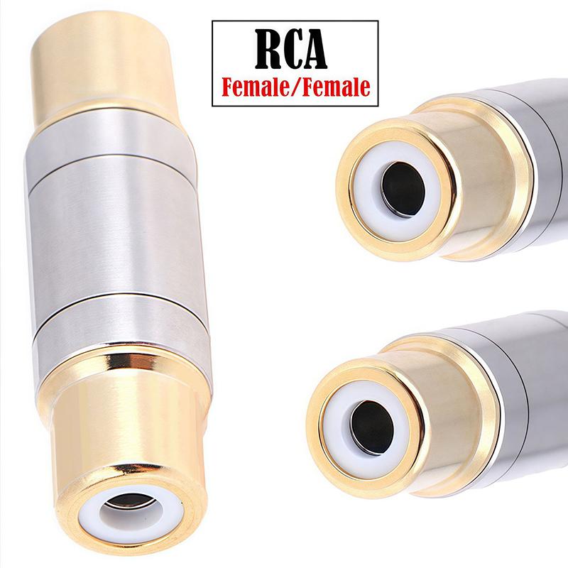 1/2 Stück Dual Cinch-Anschlüsse Audio-Adapter Buchse auf Buchse Konverter Mikrofon AV-Adapter für Heimverstärker Lautsprecher
