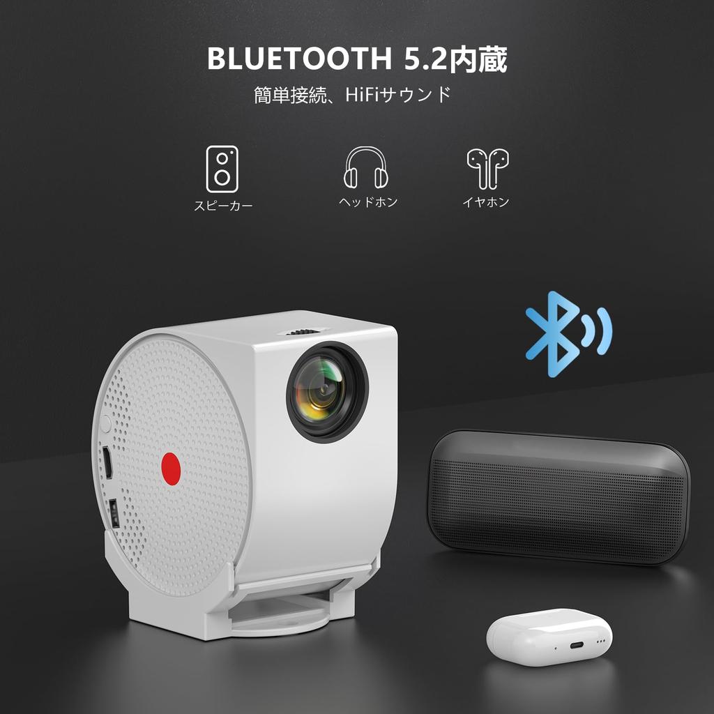 EGOBAS 4K Deckenprojektor mit und automatischer Trapezkorrektur Hohe Helligkeit 400 Android 1080P Mobiler Projektor für Zuhause 5G Zoom Kurz Kompatibel mit TV