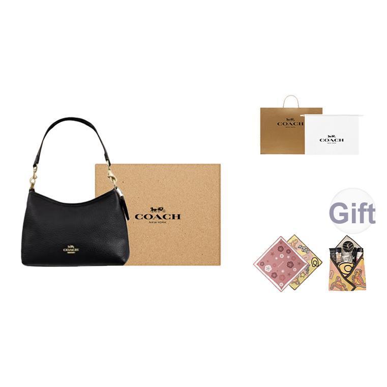 Coach Laurel 19 Letter Logo Gold Hardware Leather Crossbody Shoulder Bag Small Women Bags Black CBH16-IMBLK