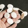 Natural Shell Fat Round Spacer Beads 20x25mm for DIY Jewelry and Accessories