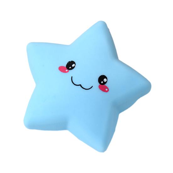 Cartoon Expression Star Squeeze Toy Slow Rebound Flour Filling Smiling Star Fidget Toy Stretchy Soft Stress Ball Sensory Toy