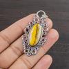 Natural Bumblebee Jasper Gemstone 925 Sterling Silver Jewelry  Pendant 2.12" AJP-2436