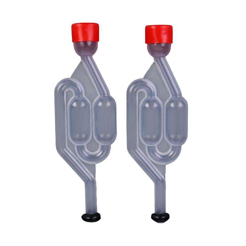 2/4Pcs Homebrew Bubble Airlock Carboys Stopper & Fermenter Seal Valve With Food Grade Grommets S-Shape Airlocks