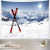 Snow Mountain Scenery Tapestry Extreme Sport Tapestry Skiing Travel Tapestry Home Living Room Dorm Bedroom Decoration Tapestries