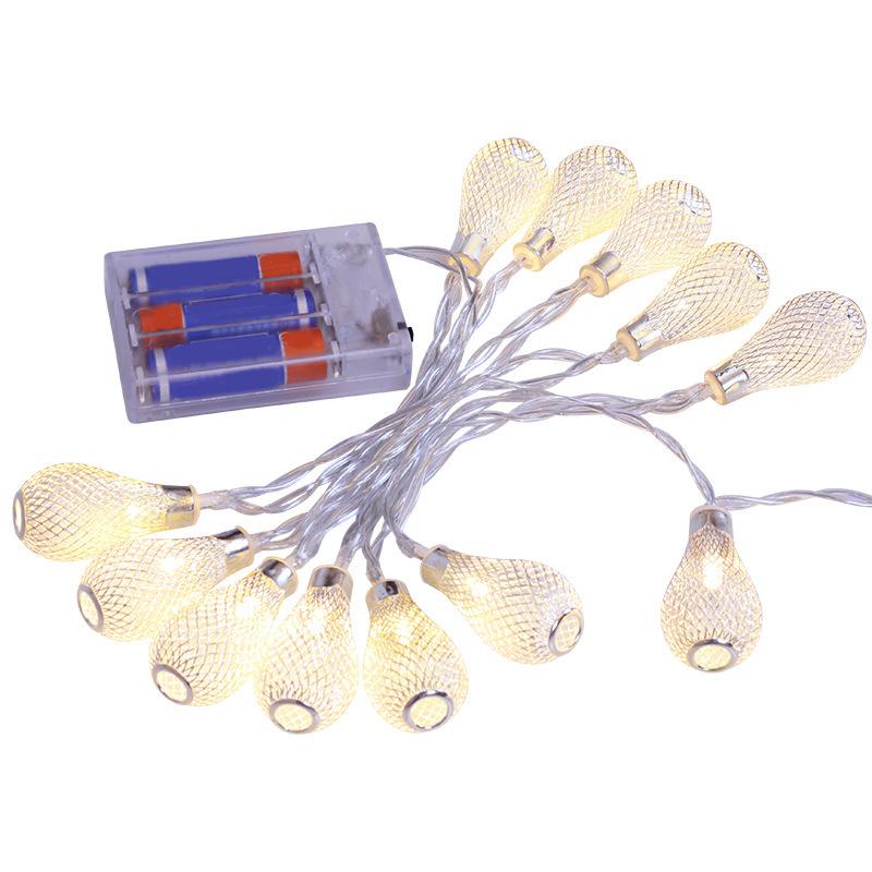 

3m 20-LED Iron Art Water Drop String Light Home Party Decorative Ambient Lamp,Constant Warm Light A