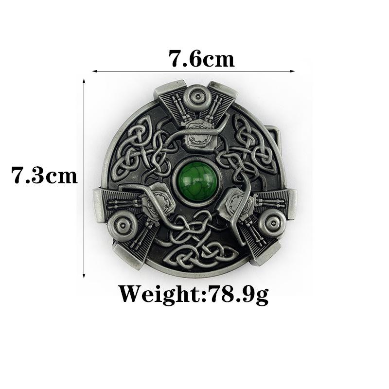 Customized Celtic Motorcycle Engine Belt Buckle – American & European Style