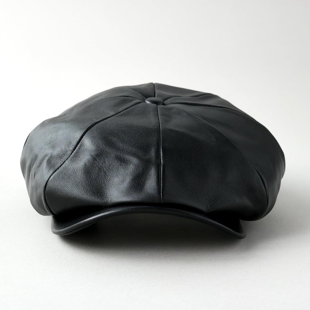 Reck Hatter Echtes Leder Schiebermütze Lamm Größen Wintermütze, Herren, Leder, RH-510, Schwarz, Verfügbar, Frühling, Herbst,