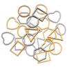 20pcs Stainless Steel Wave Frames Charms DIY Earrings Pendants Circle Drop Hexagon Blank Bezel for Resin Jewelry Making Findings