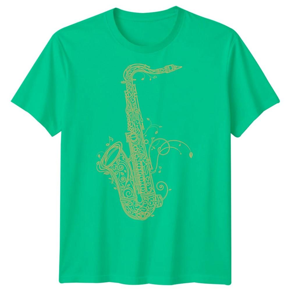 Saxophone Jazz Music Unisexs Tshirt Ornate Instruunisext