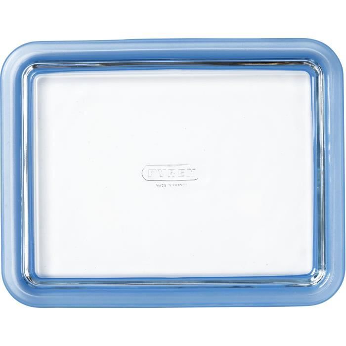 Lot de 3 Boîtes de conservation avec couvercle - PYREX - Zero Plastic - Verre - Rectangulaire - 0.8/1,5/2,6 L