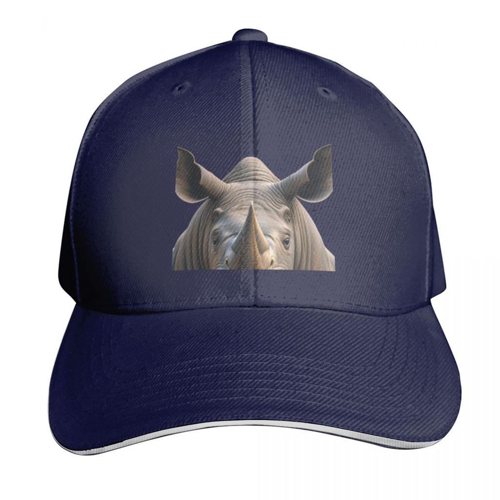 Majestic Rhino Powerful Presence Baseball Cap Fun Hats Derby Hat Birthday Unisexs Caps Womens