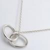 TIFFANY&Co. Double loop Necklace Elsa Peretti Silver925 2.5g Women Used