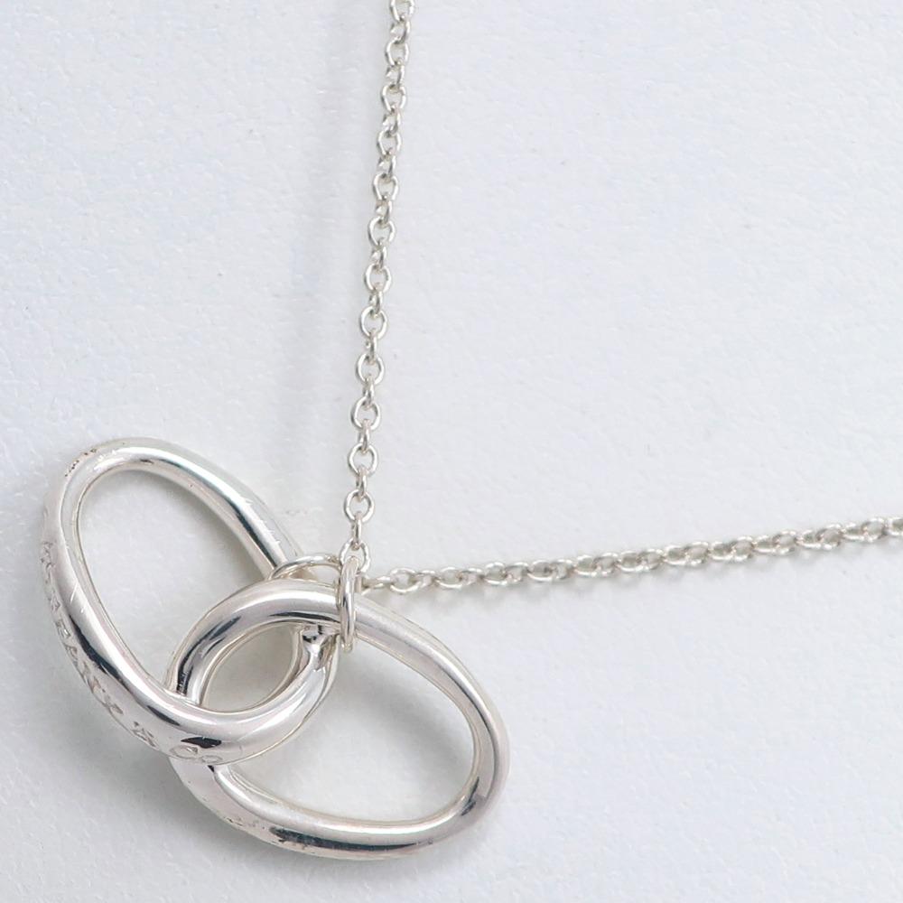 TIFFANY&Co. Double loop Necklace Elsa Peretti Silver925 2.5g Women Used